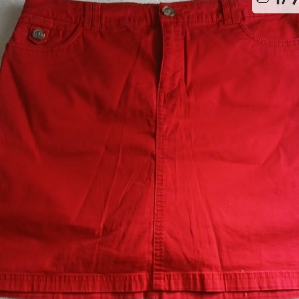 Croft & Barrow Vibrant Red Mini Skirt - Picture 8 of 8